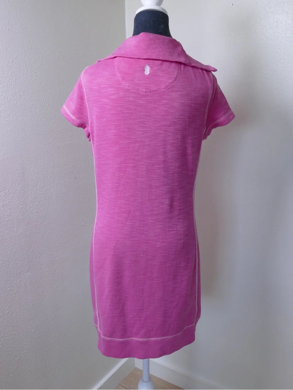 Tommy Bahama Tobago Bay Pima Cotton TENCEL Half Zip Dress Pink Women’s Smal - Picture 2 of 8